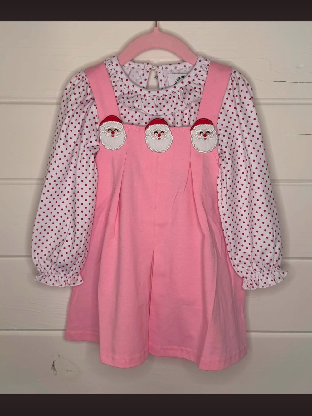 Santa Christmas polka dot dress- holiday